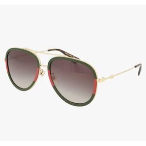 Gucci Pilot Urban Web Block Aviator Sunglasses